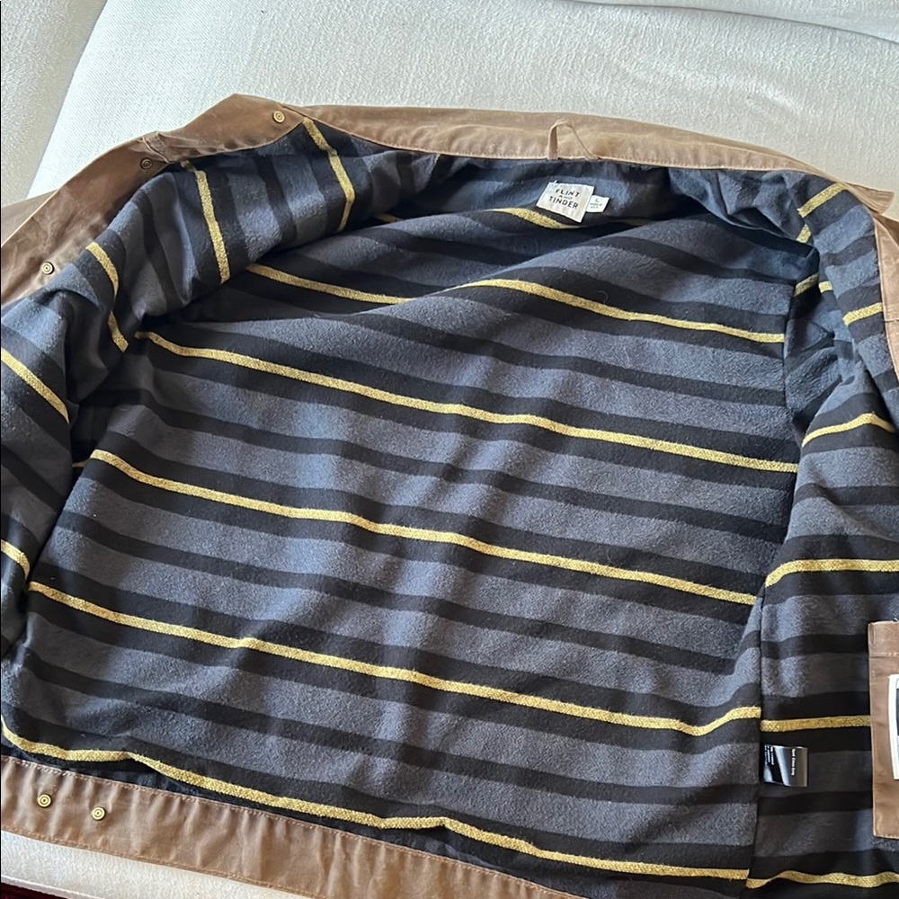 Flint & Tinder Waxed Trucker Jacket Soze Large - Picture 5 of 5